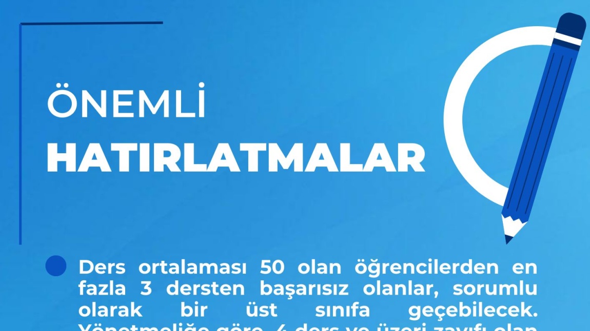 Önemli Hatırlatmalar